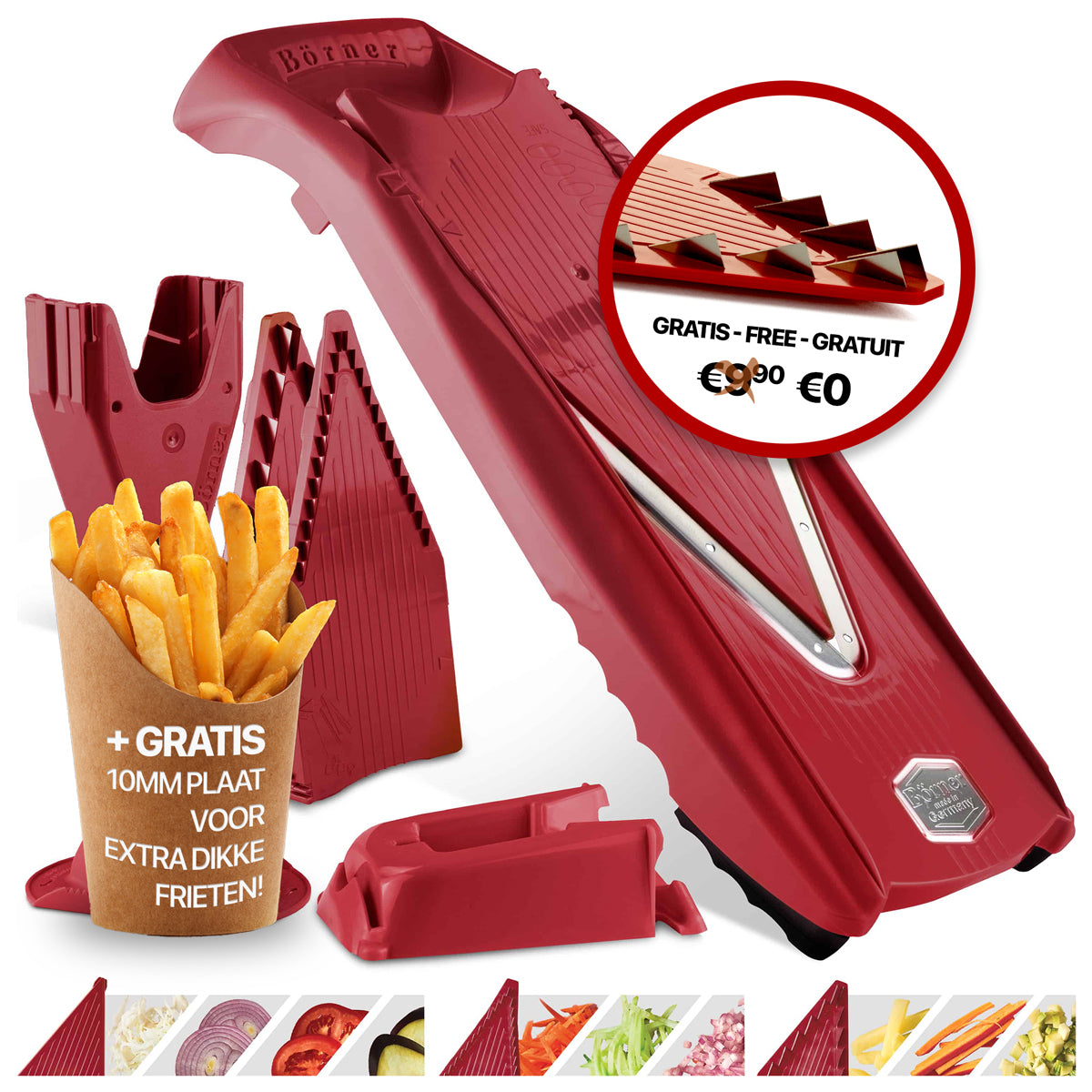 Börner Mandoline V5 PowerLine - Promo Frites Belges